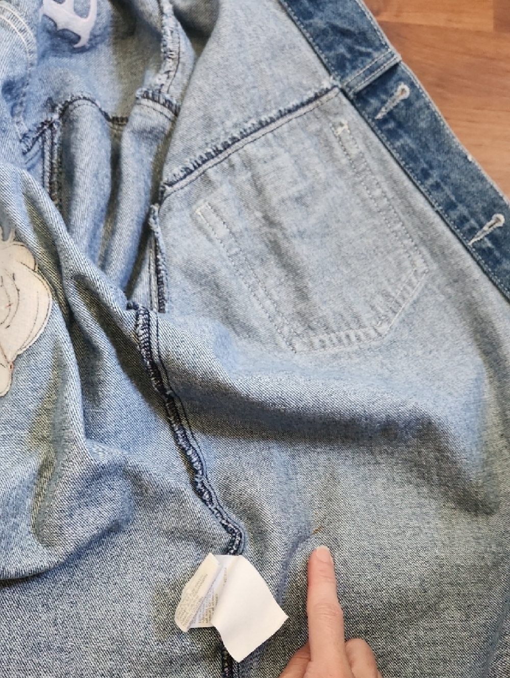Disney Cakeworthy Blue Denim Jacket with Multi-Color Princess Patch - ROYALTY - Picture 6 of 11